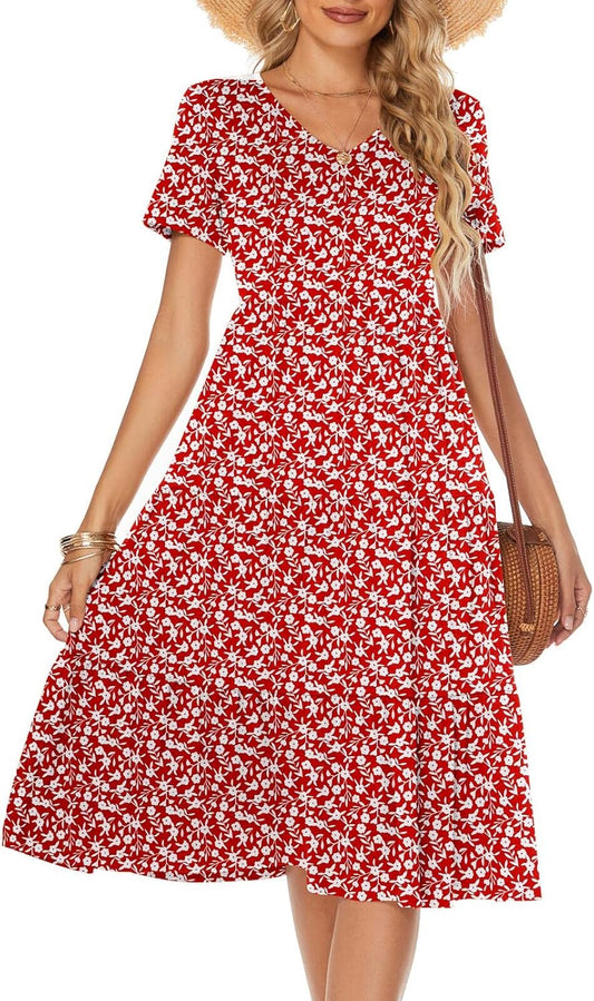 Berydress Women's Casual Summer Tiered Midi Dress for Every Occasion