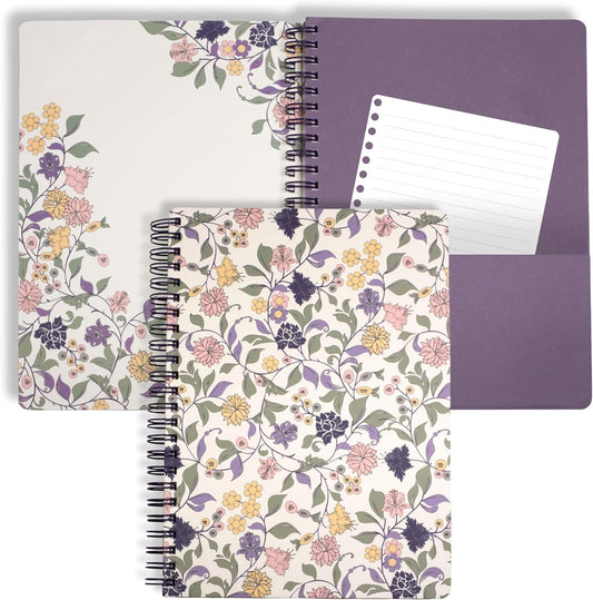 Steel Mill & Co Cute Floral Mini Spiral Notebook: Durable Hardcover, 160 Lined Pages