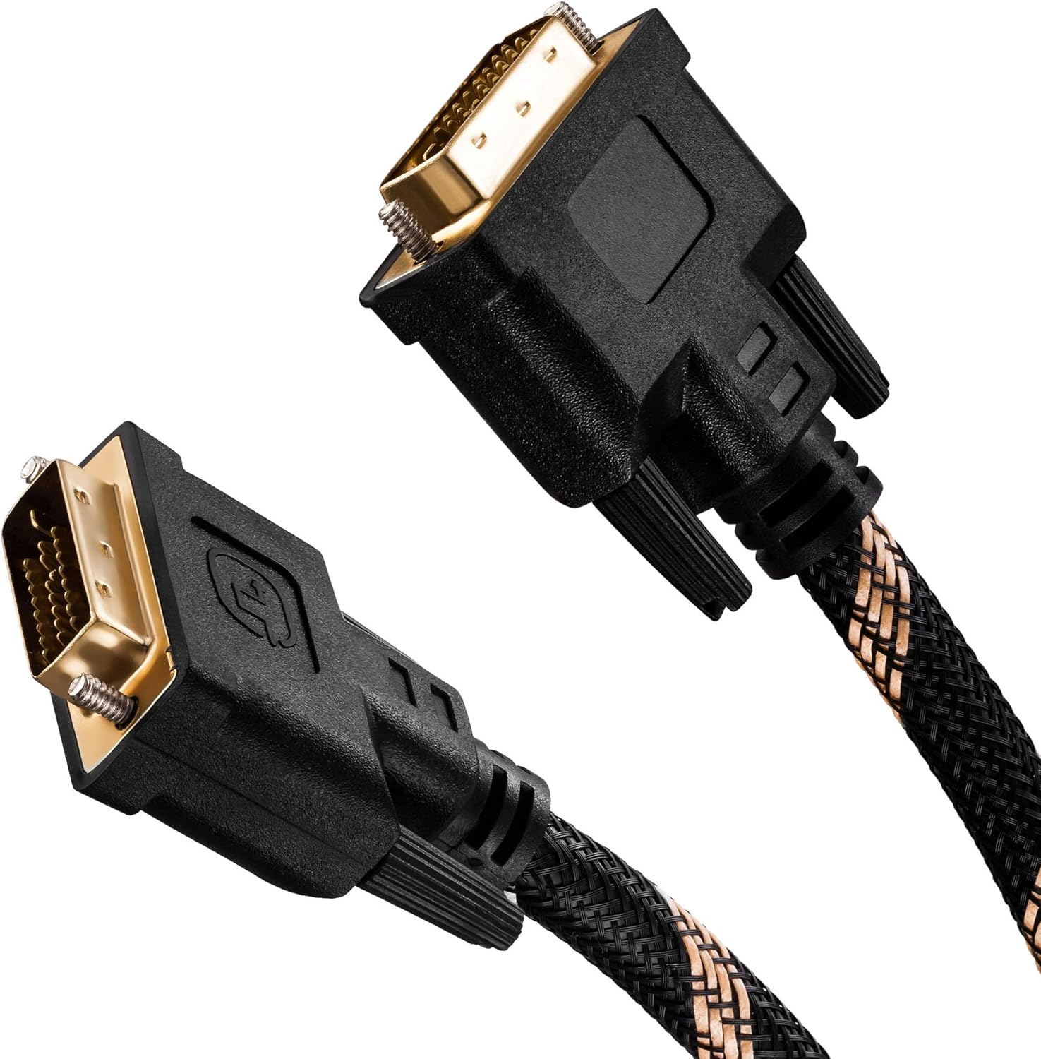 DVI to DVI Cable 50Ft - Nylon Braided Gold Plated Connector