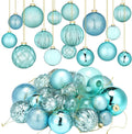 Teal Glass Christmas Ball Ornaments for Festive Home Decor
