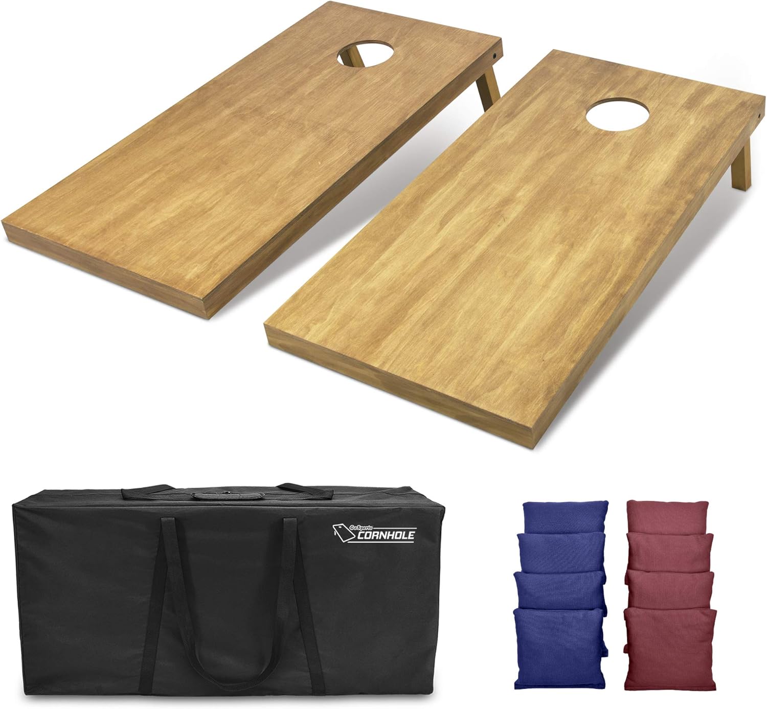 GoSports 4 ft x 2 ft Wooden Cornhole Boards Set for Fun