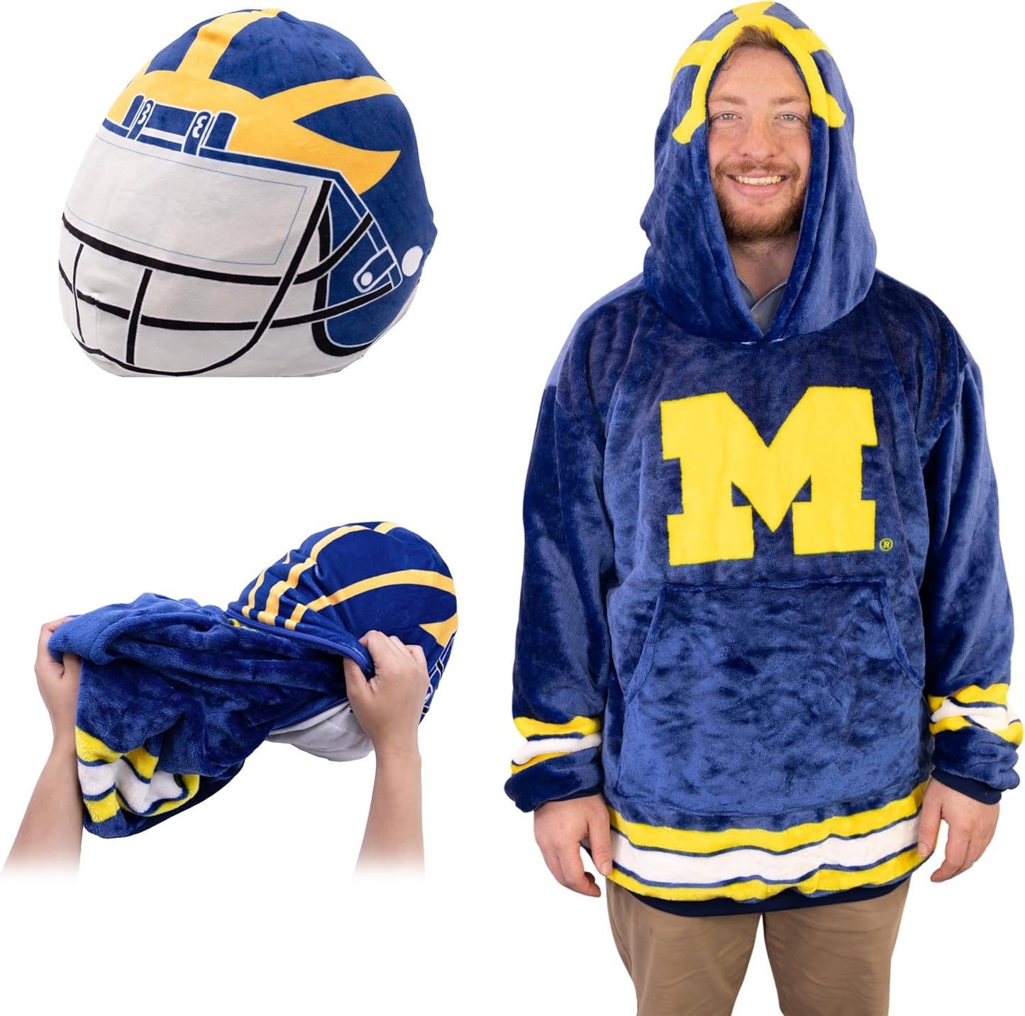 Michigan Hoodie Blanket: Cozy 2-in-1 Gift!