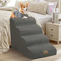 Dog Stairs for High Bed 4 Steps Pet Stair Ramp - Gentle Slope for Old