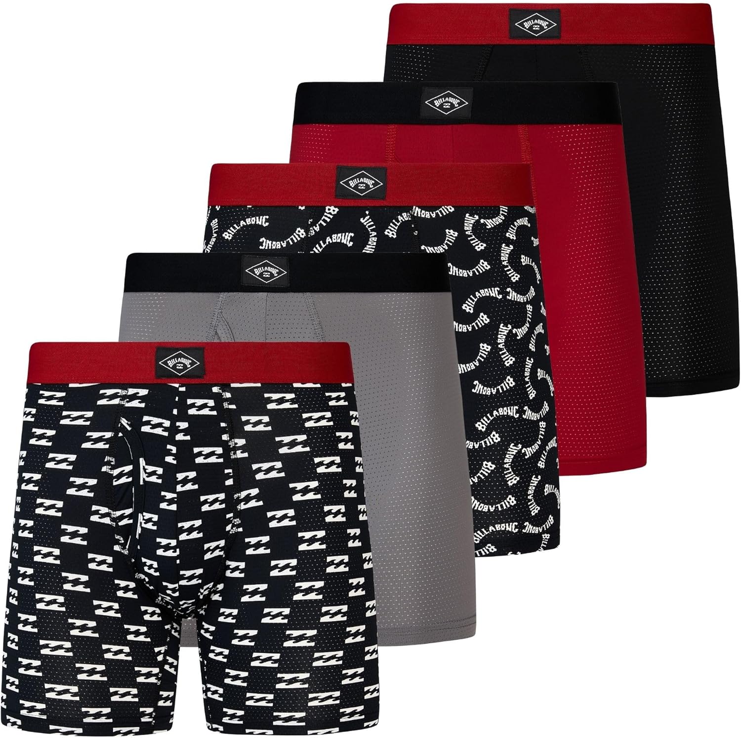 Billabong Mens Underwear 5 Pack Microfiber Boxer Briefs Review