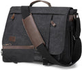 17.3 Inch Messenger Bag for Men - Retro Canvas Laptop Briefcase