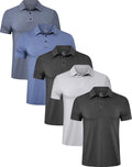 TELALEO Mens Polo Shirts 4/5 Pack - Quick Dry Performance Polos Men's