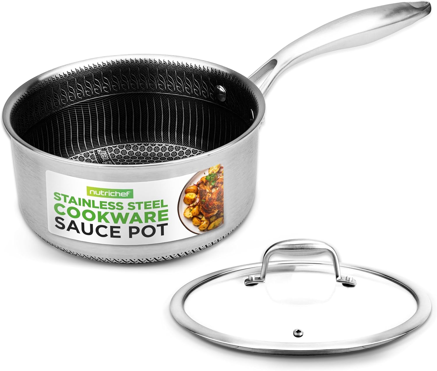 NutriChef 2 QT Stainless Steel Sauce Pot with Glass Lid Review