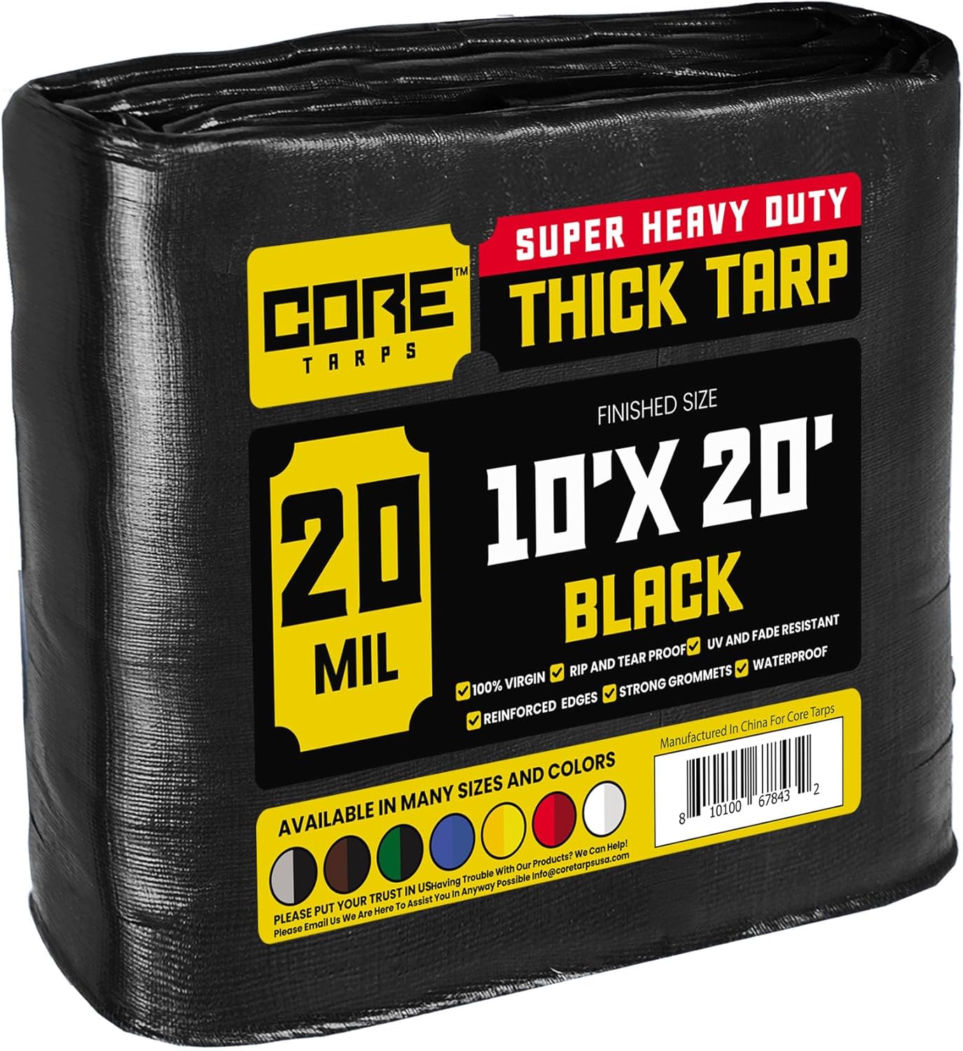Core Tarps Extreme Heavy Duty 20 Mil Tarp Cover for All Needs