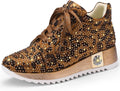 Women's Glitter High Top Platform Wedge Sneakers - Sparkly Sequin