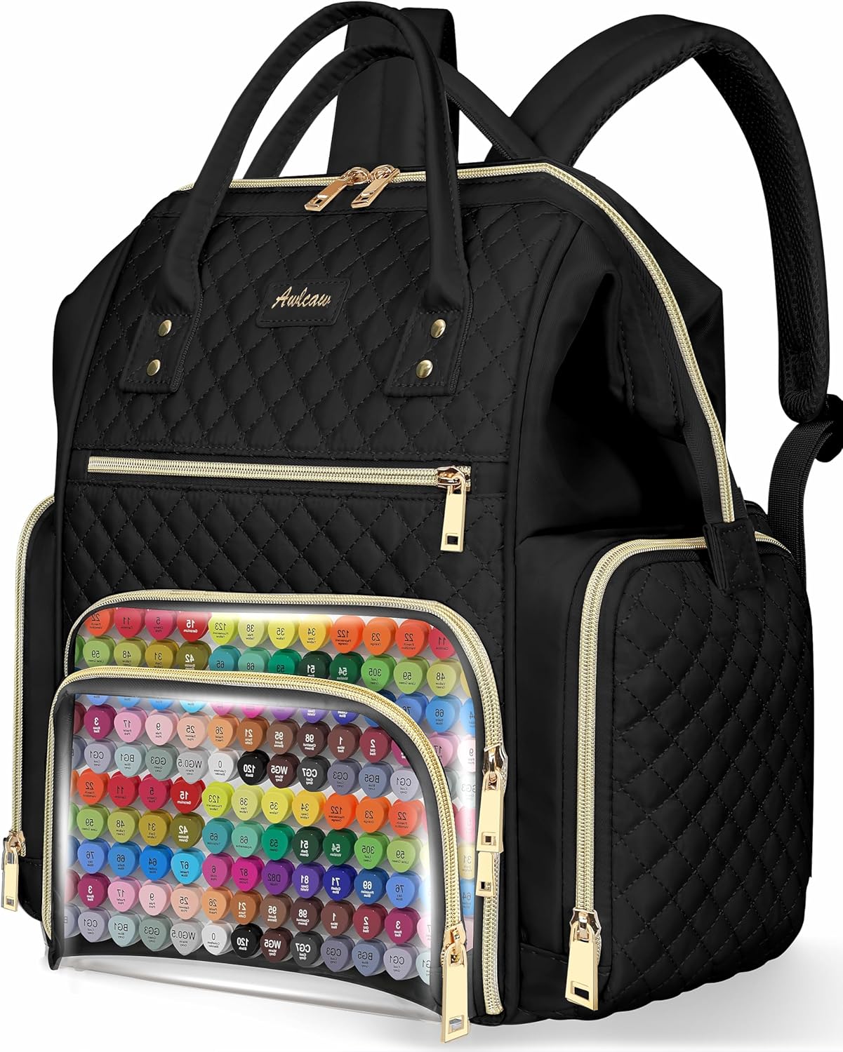 Marker Organizer Case Bag for Artists with USB Port and Storage