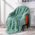 Topblan Sherpa Weighted Blanket Twin 12lb - Cozy Jacquard Fleece