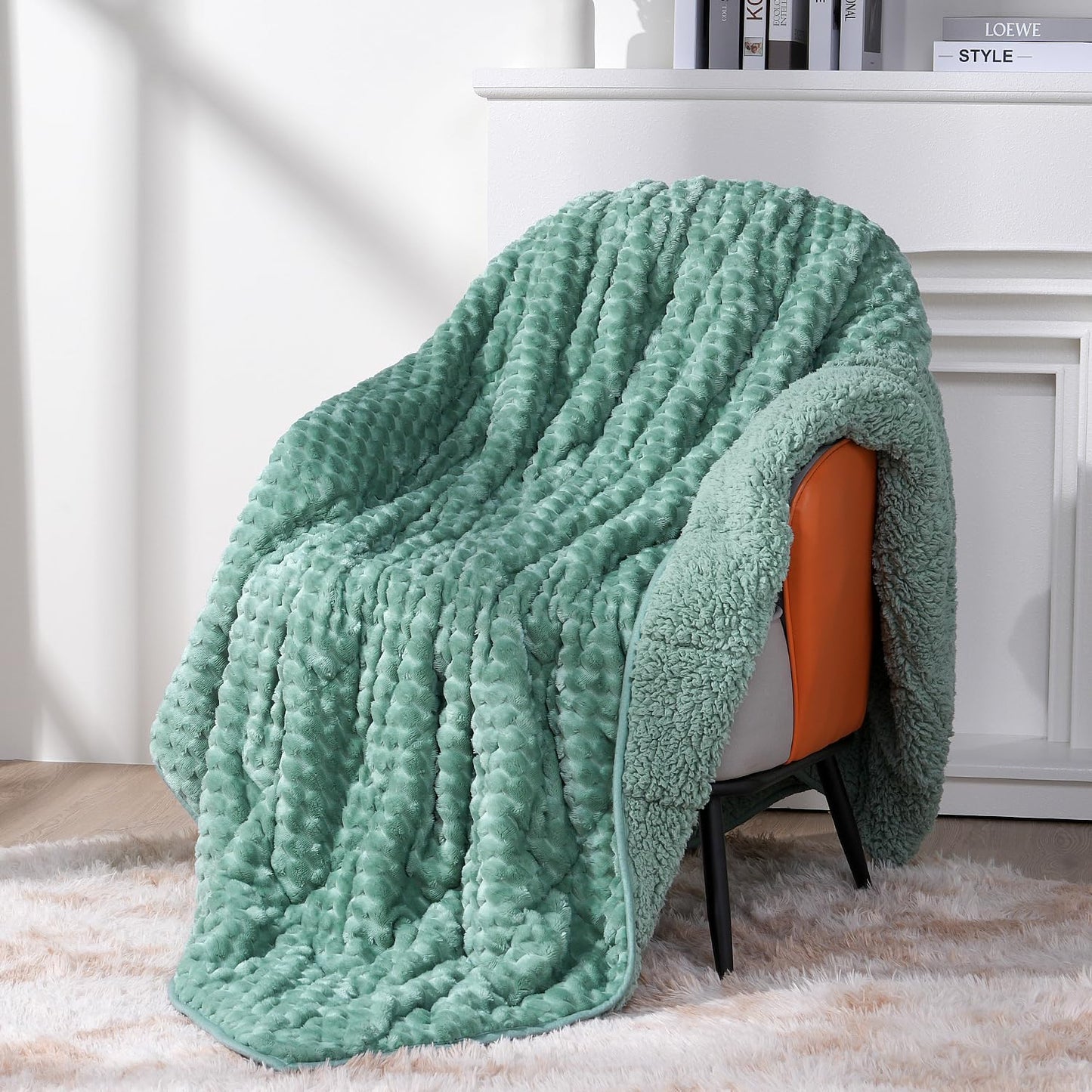 Topblan Sherpa Weighted Blanket for Adults - Cozy 12lbs Twin
