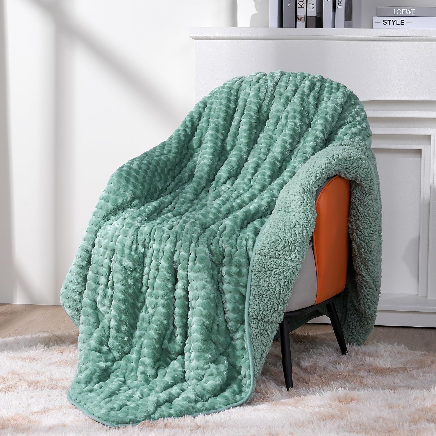 Topblan Sherpa Weighted Blanket for Adults - Cozy 12lbs Twin