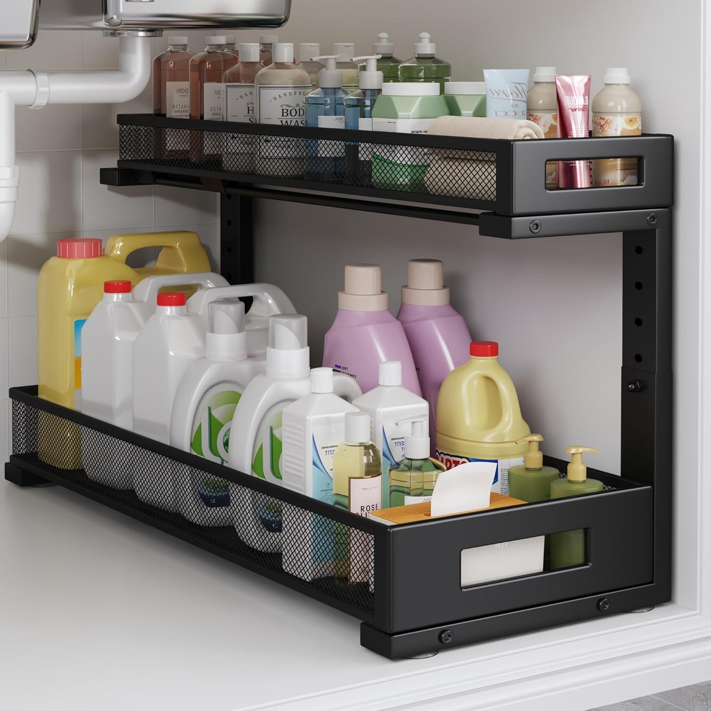20.47IN Depth Under Sink Storage Organizer for Kitchen and Bathroom