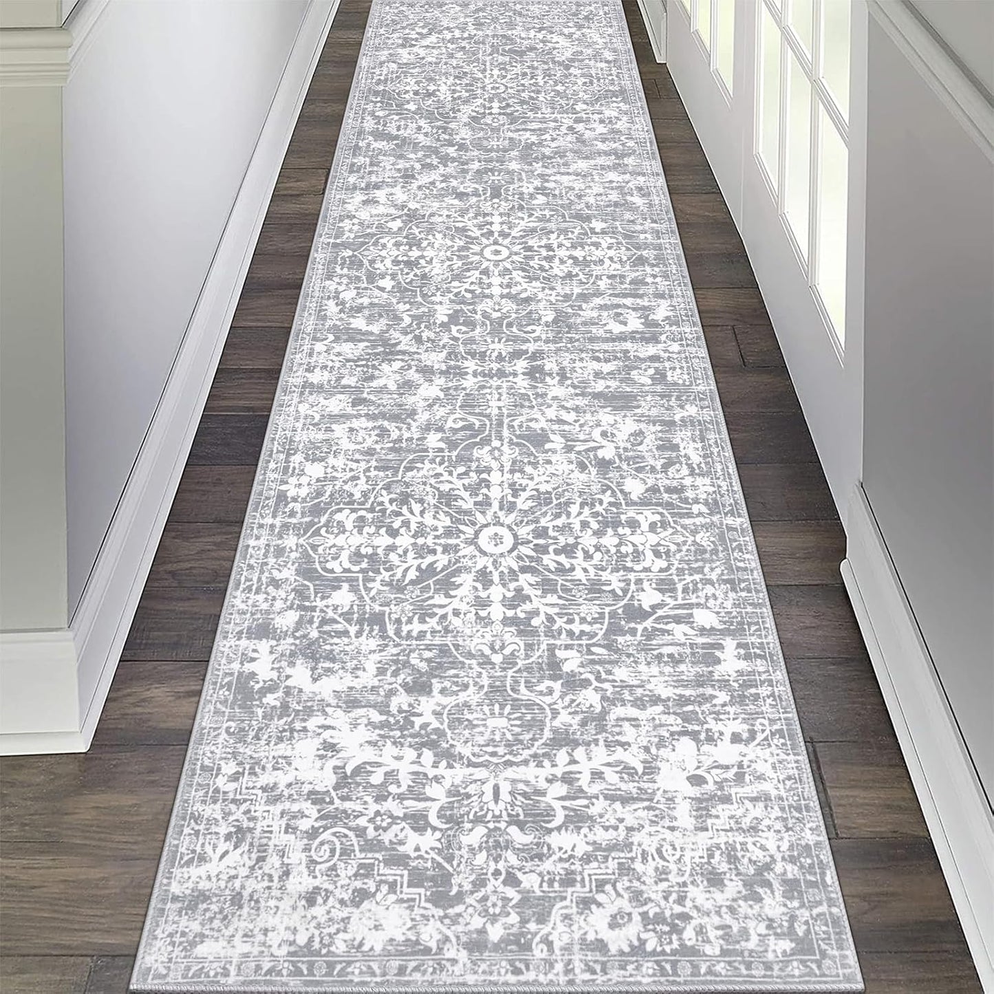 Pauwer Boho Hallway Runner Rug 2x8 Soft Vintage Non Slip Mat