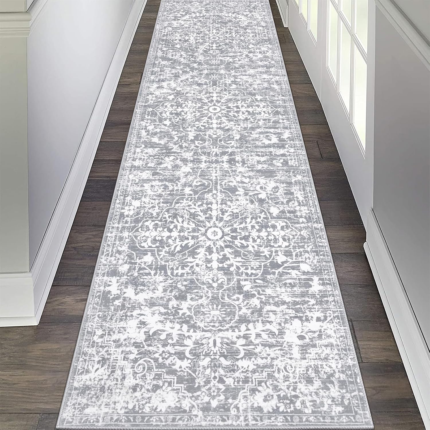 Pauwer Boho Hallway Runner Rug 2x8 Soft Vintage Non Slip Mat