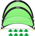 Poray Soccer Goal for Kid Easy-up Set of Two Portable Nets - Quick Pop
