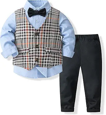 Kimocat Boys 3Pcs Clothing Sets for Elegant Party Looks