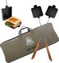 Campfire Pie Iron 4.9 in Large Cast Iron Sandwich Maker - Heavy Duty