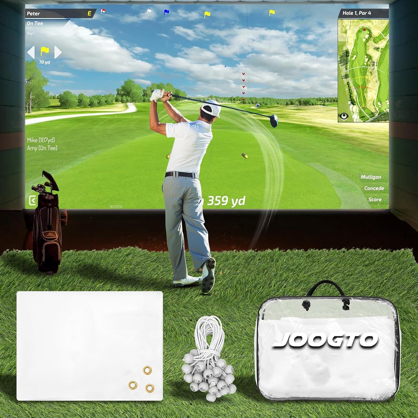 Joogto Golf Impact Screen: Self-Restoration Fabric, Enhanced Durability