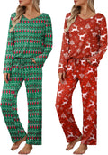 Stylish 2 pack women's pajama set by Ekouaer for restful nights