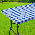 Smiry Rectangle Picnic Table Cloth Fitted Vinyl Tablecloth - Windproof