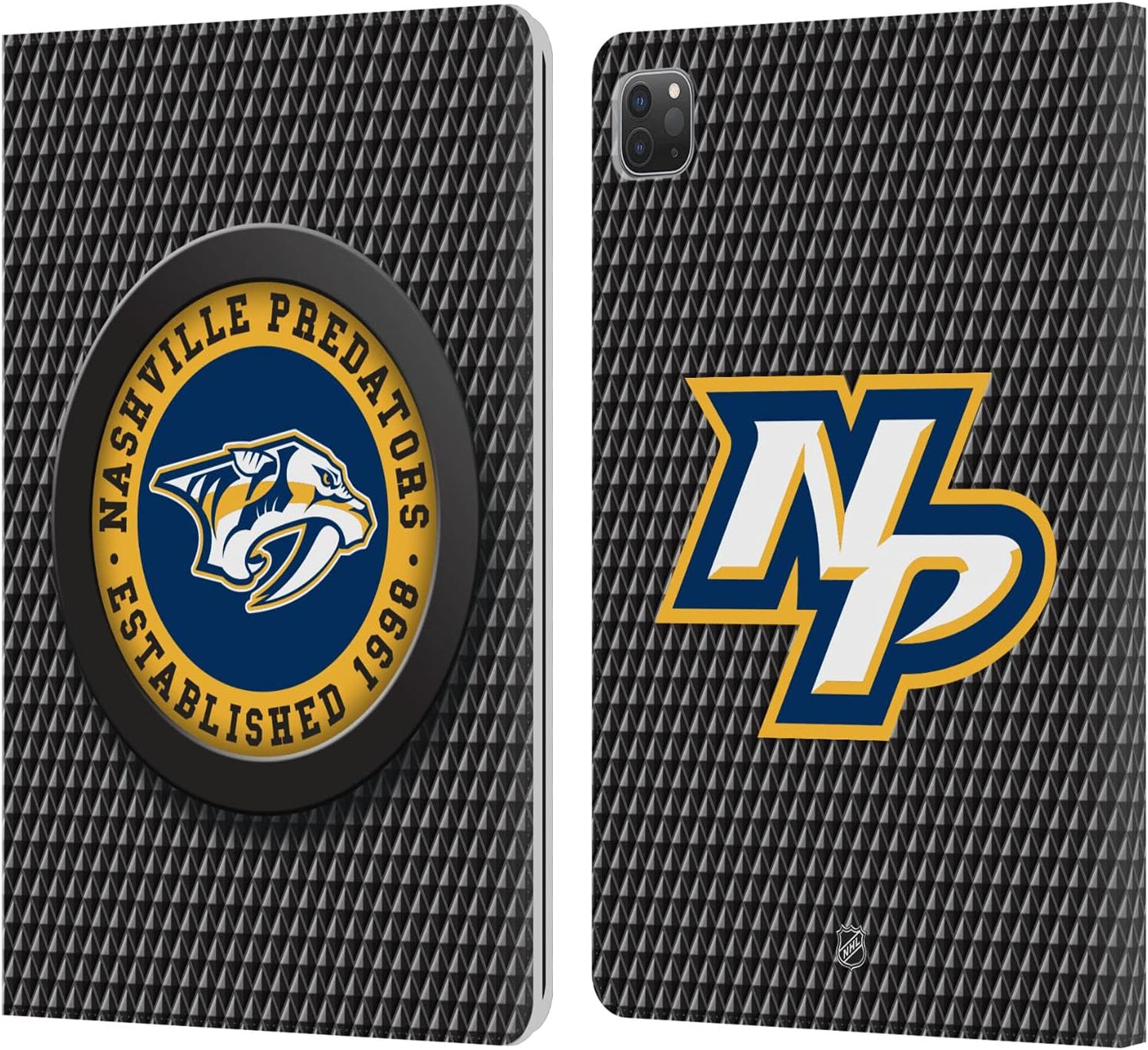 NHL Puck Texture Leather Wallet Case for iPad Pro 11 2020/2021