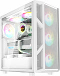 RUIX CV103 ATX Mid-Tower PC Case - High-Airflow RGB Tempered Glass