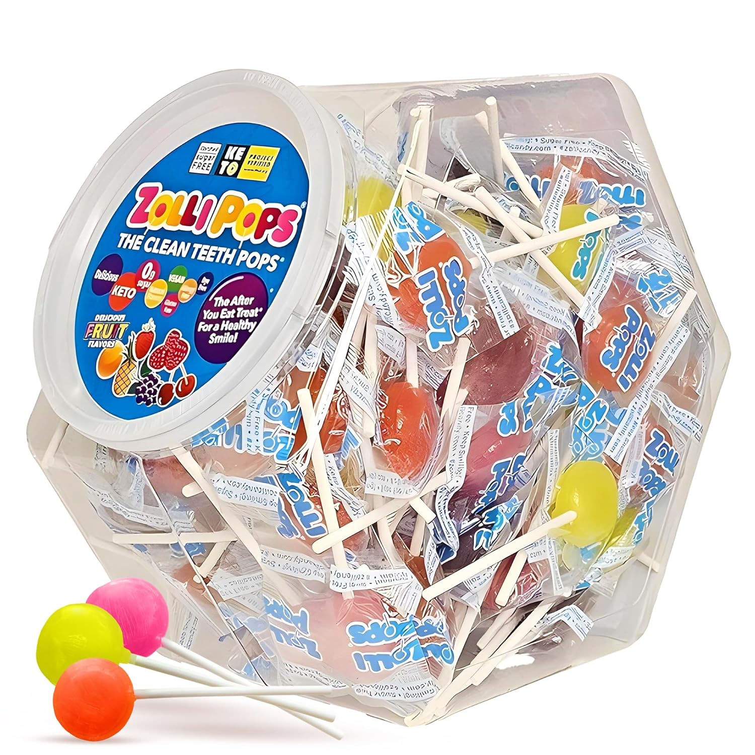 Zollipops Clean Teeth Pops Sugar Free Candy for Healthy Smiles