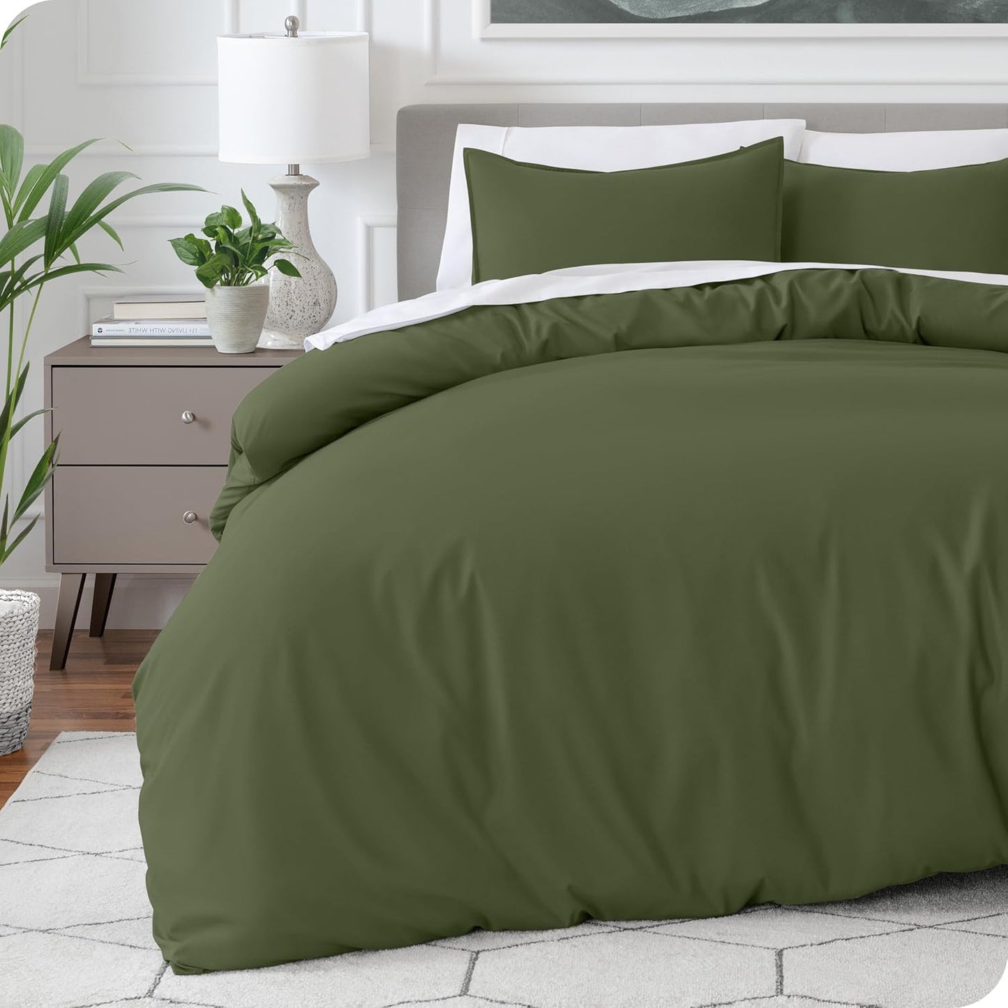 Bare Home Extra Long Duvet Cover Set - Soft and Cooling Bedding