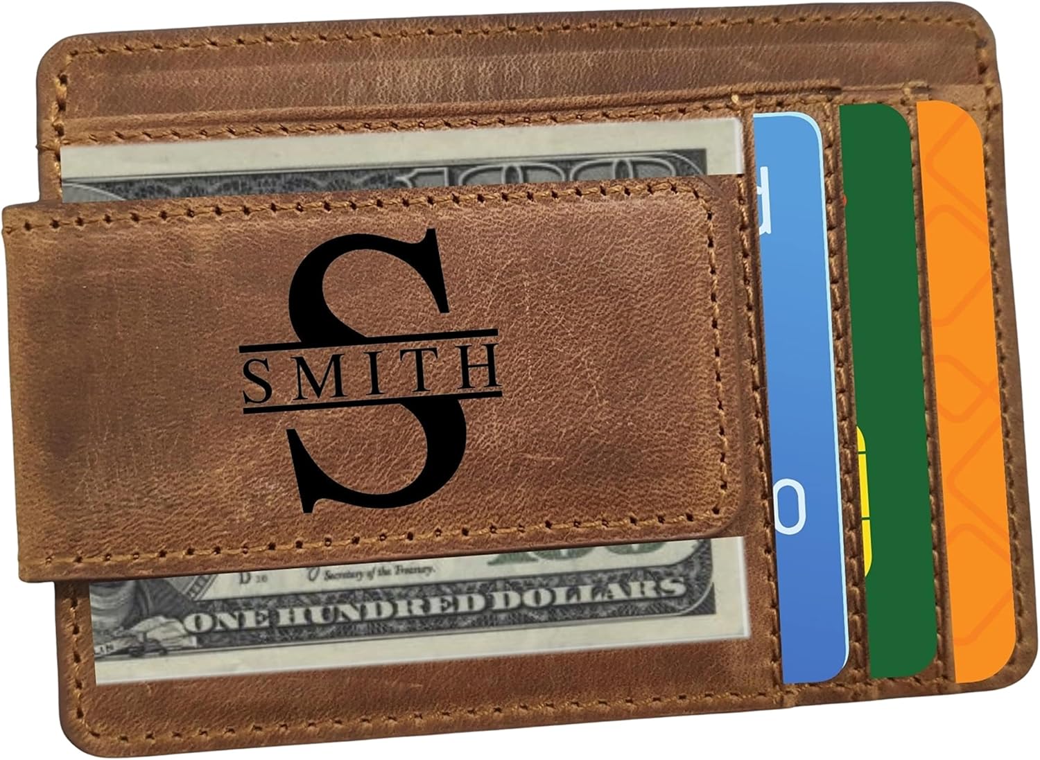 Personalized Money Clip Wallet for Men - Custom Engraved Gift
