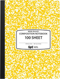 EPI Wide Ruled Marble Composition Notebook Yellow 48-Pack