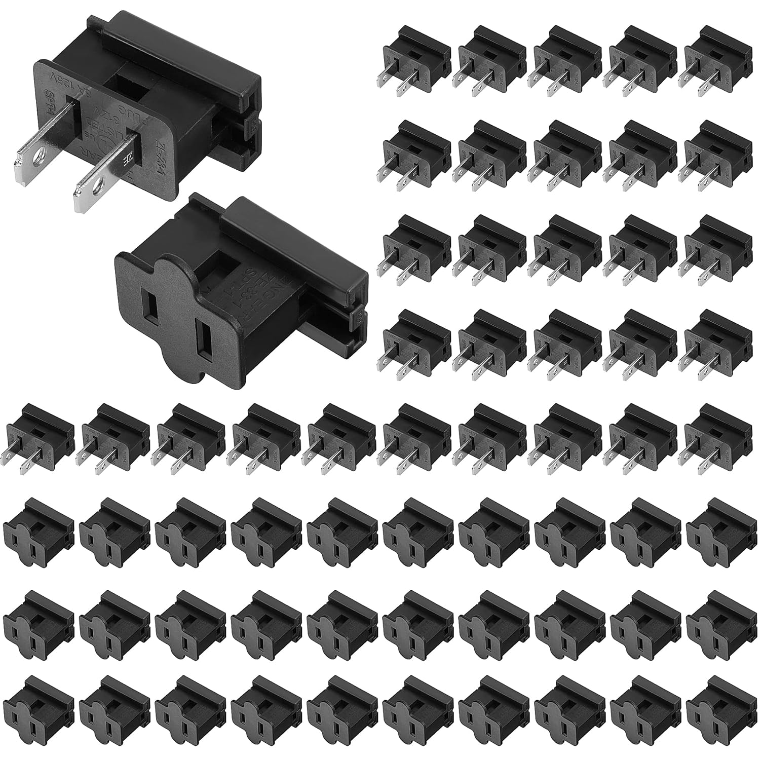 60PCS Christmas Light Vampire Plug Set for Holiday Decorations