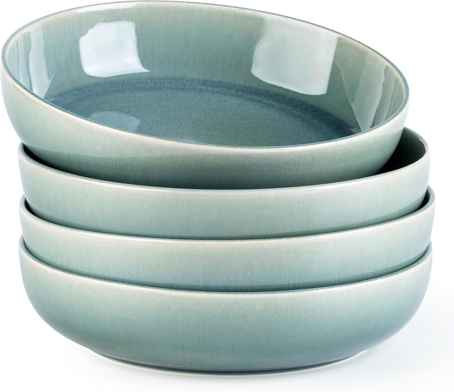 GBHOME 8.75ft' Large Ceramic Pasta Bowls Set of 4 for Kitchen