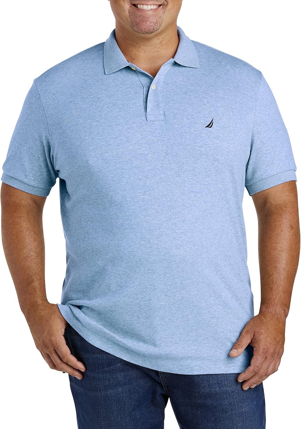 Nautica Mens Classic Fit Short Sleeve Solid Cotton Polo Shirt