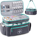 BAGSFY Travel Medicine Bag Organizer - Double-Layer Medication Case