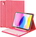 iPad A16 11th/10th Gen Case with Keyboard - 7-Color Backlit Folio