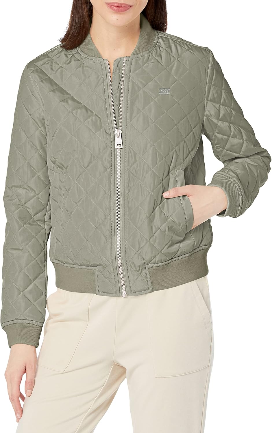 Levi's Women's Diamond Quilted Bomber Jacket for Trendy Style