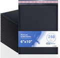 Black Small Poly Bubble Mailers 6x10 in #0 - Durable Padded Envelopes