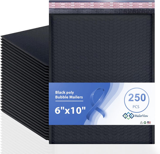 Black Small Poly Bubble Mailers for Secure Shipping Needs