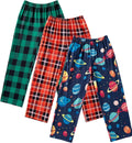 Ekouaer Boys Lounge Pants in Plaid Design with Two Pocket Style