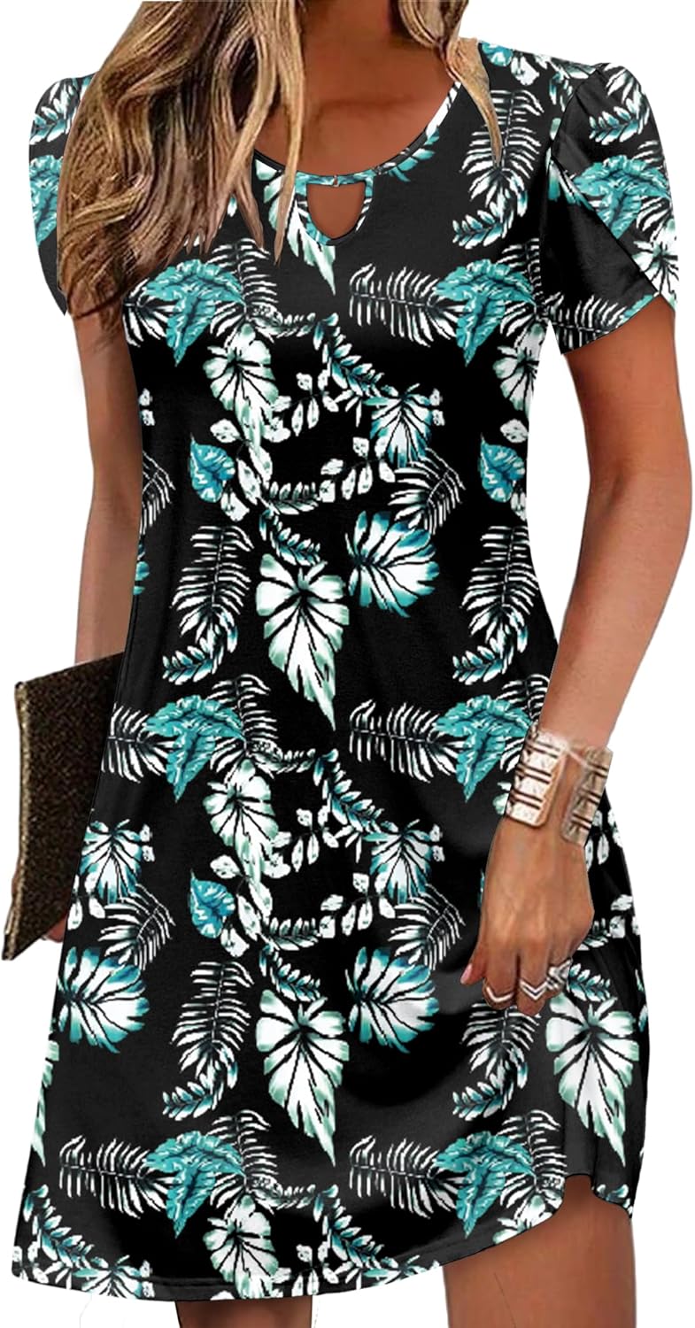 Zeagoo Women's Casual A-Line Dresses with Pockets for Summer