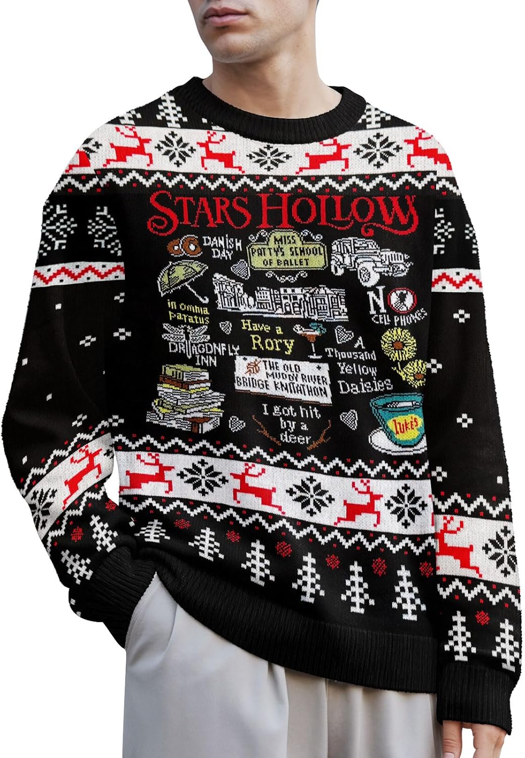 Funny Ugly Christmas Sweater for Men and Women, Holiday Pullover