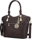 Tote Bag for Women Vegan Leather Shoulder Purse - Spacious Top-Zip