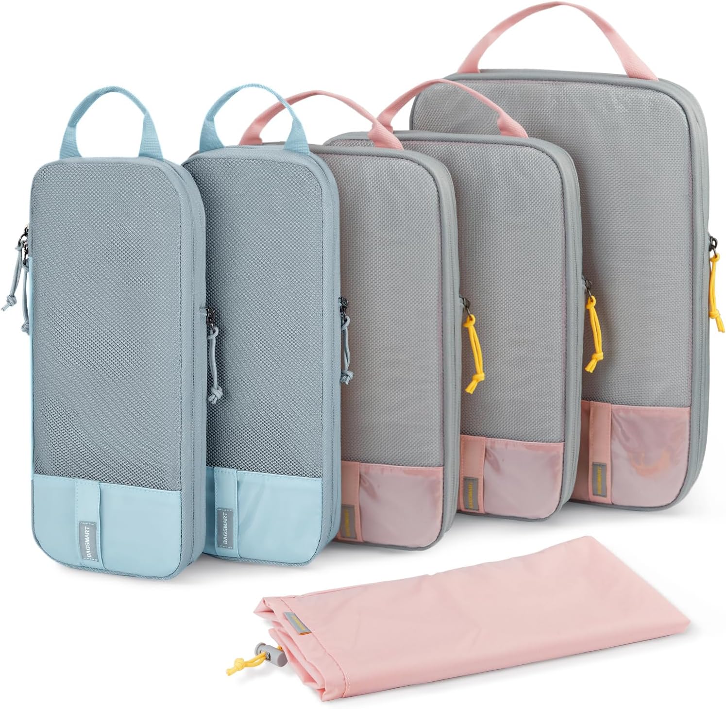 BAGSMART Compression Packing Cubes for Travel - Space Saver Bags