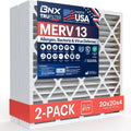 BNX TruFilter 20x20x4 MERV 13 Air Filter (2-Pack) - Slim Fit