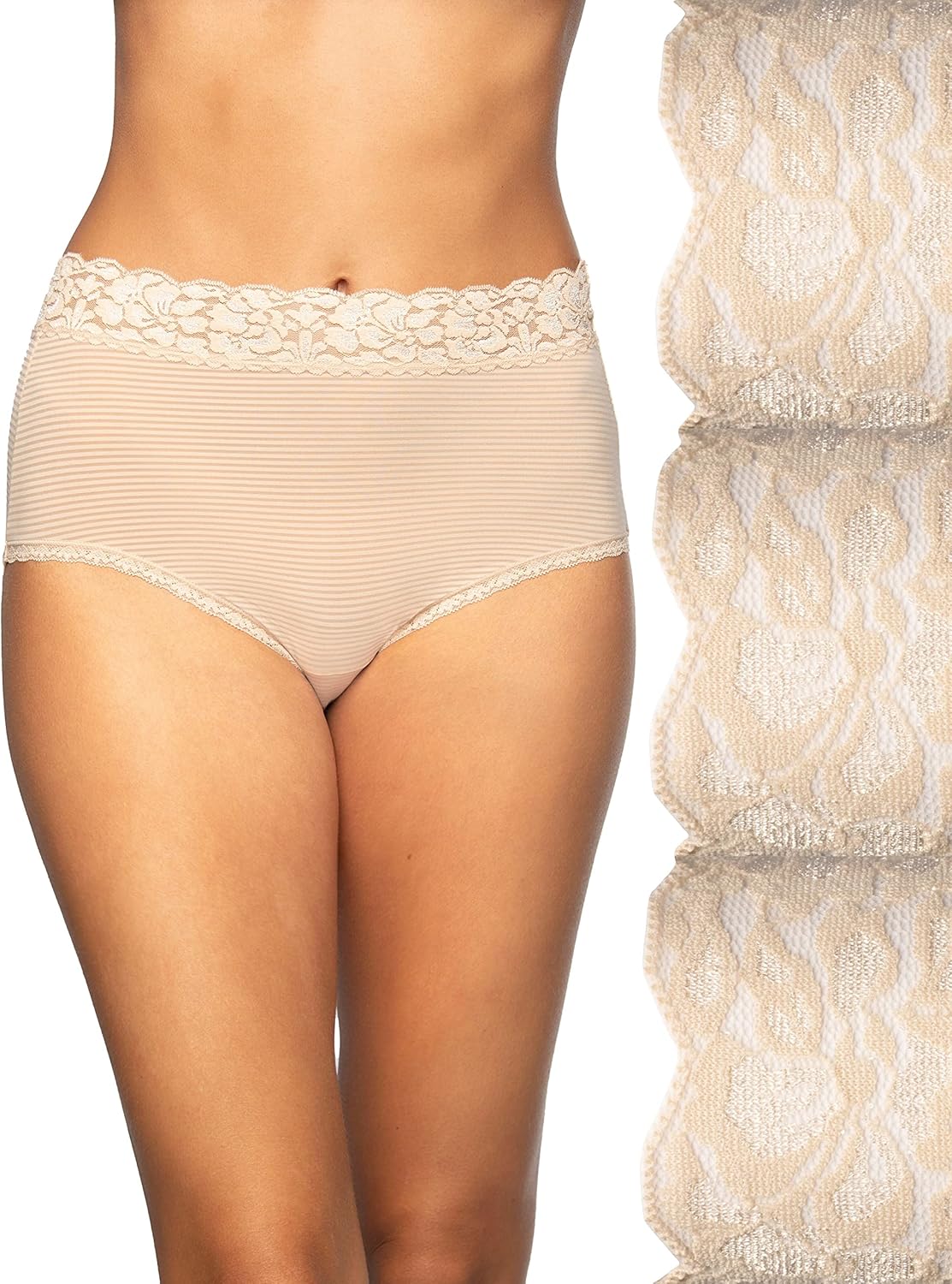 Vanity Fair Womens Flattering Lace Panties with Superior Stretch