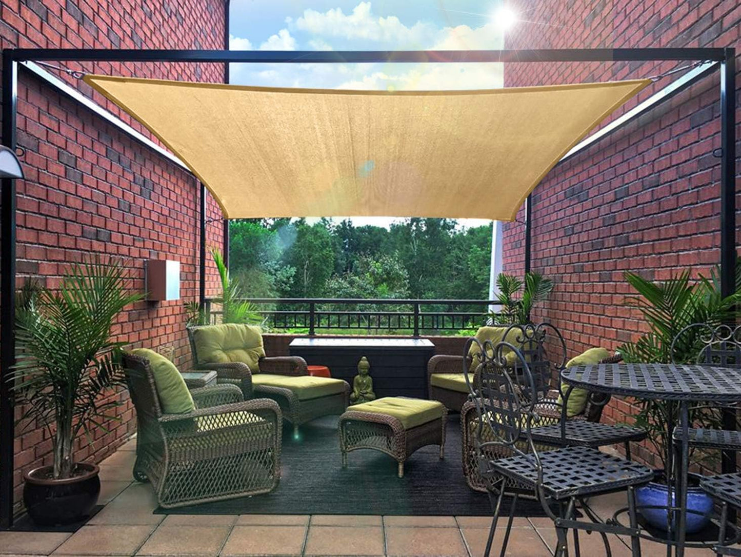 Rectangle Patio Sun Shade Sail Canopy for Outdoor Spaces