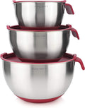 AVACRAFT 18/10 Stainless Steel Mixing Bowls with Lids - Non Slip Set