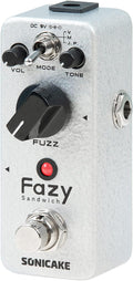 Fazy Sandwich Fuzz Guitar Pedal - Mini Muff Tones with True Bypass